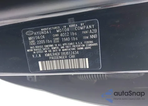 2024 Hyundai Elantra N Line из США, поврежденный, VIN KMHLR4DF1RU812434